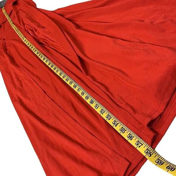 Vintage Overlay Jumpsuit Asymmetrical Off Shoulder Party Maxi Dress Size XL Red - Picture 13 of 15